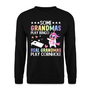Trou de maïs pour les femmes - Sweat-shirt Unisexe - noir - Devant - Alina (178cm) & Michal (187cm)