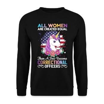 Organismes féminins d’application de la loi - Sweat-shirt Unisexe - noir - Devant - Alina (178cm) & Michal (187cm)