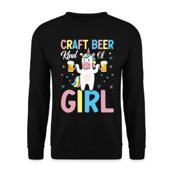 Brasserie artisanale Girl Home Brewery - Sweat-shirt Unisexe - noir - Devant - Alina (178cm) & Michal (187cm)