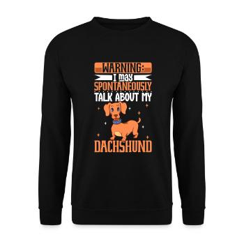 Dackel Liebhaber - Unisex Pullover - Schwarz - Vorne - Alina (178cm) & Michal (187cm)