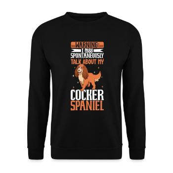 Cocker Spaniel Amoureux - Sweat-shirt Unisexe - noir - Devant - Alina (178cm) & Michal (187cm)
