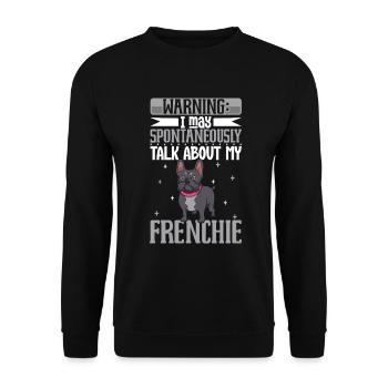 Amoureux du bouledogue français - Sweat-shirt Unisexe - noir - Devant - Alina (178cm) & Michal (187cm)