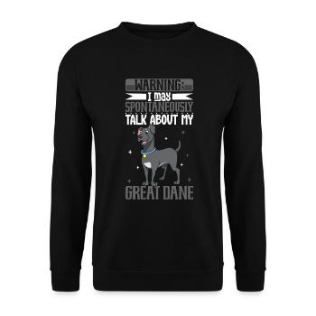 Great Dane Lover - Unisex Sweatshirt - black - Front - Alina (178cm) & Michal (187cm)