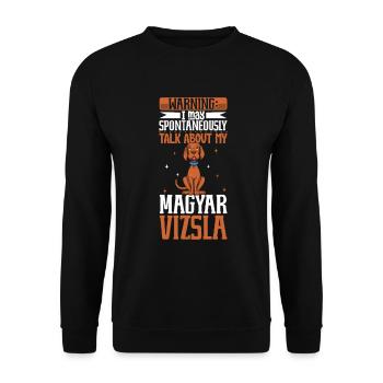 Magyar Vizsla Lovers - Unisex Sweatshirt - black - Front - Alina (178cm) & Michal (187cm)