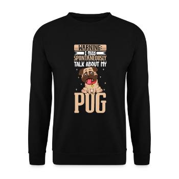 Amoureux du carlin - Sweat-shirt Unisexe - noir - Devant - Alina (178cm) & Michal (187cm)