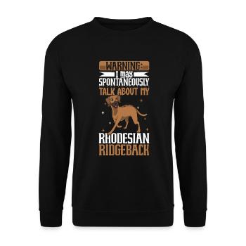 Rhodesian Ridgeback Lover - Unisex Sweatshirt - black - Front - Alina (178cm) & Michal (187cm)