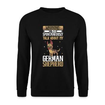 German Shepherd Lover - Unisex Sweatshirt - black - Front - Alina (178cm) & Michal (187cm)