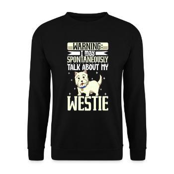 Amoureux du West Highland Terrier - Sweat-shirt Unisexe - noir - Devant - Alina (178cm) & Michal (187cm)