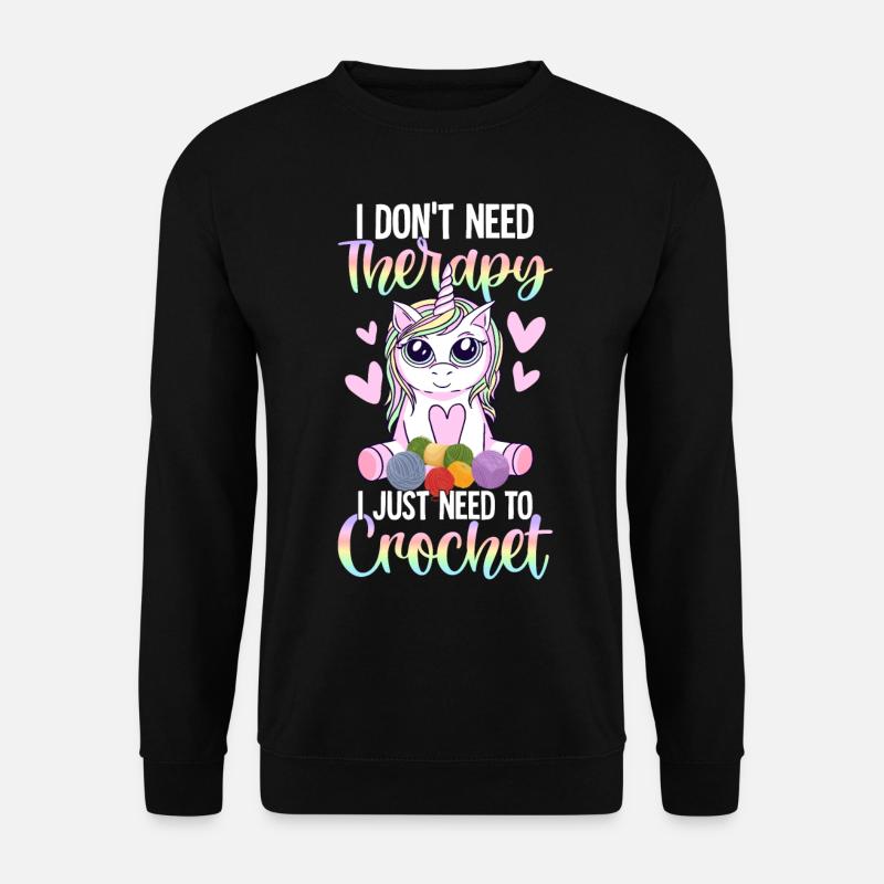 Crochet Crochet Knitting - Unisex Sweatshirt - black
