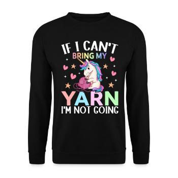 Crochet lover de laine - Sweat-shirt Unisexe - noir - Devant - Alina (178cm) & Michal (187cm)