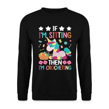 Crochet Tricot - Sweat-shirt Unisexe - noir - Devant - Alina (178cm) & Michal (187cm)