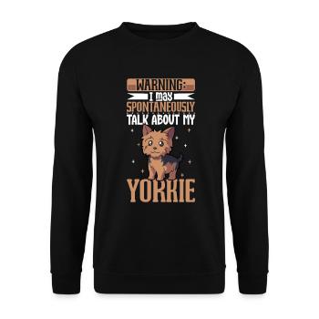 Amoureux du Yorkshire Terrier - Sweat-shirt Unisexe - noir - Devant - Alina (178cm) & Michal (187cm)