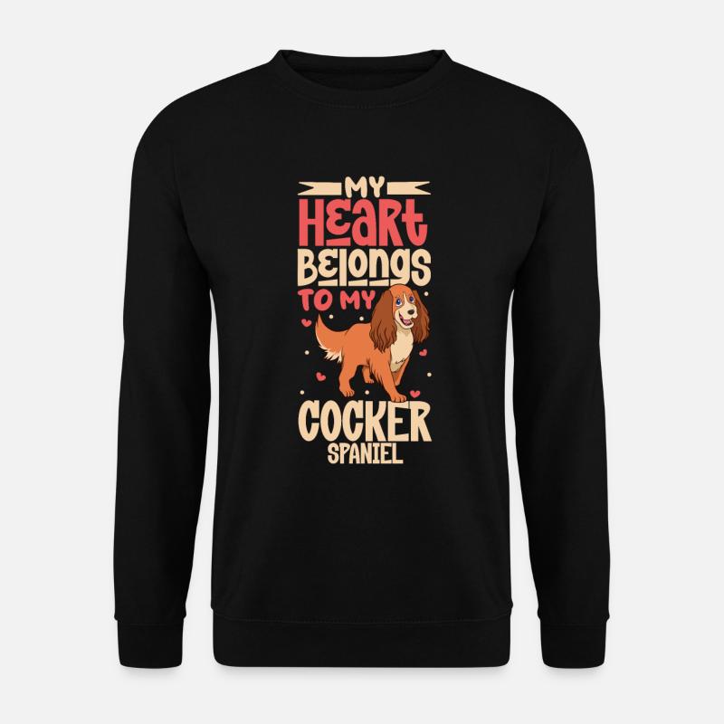 Dog Love - Cocker Spaniel - Unisex Sweatshirt - black