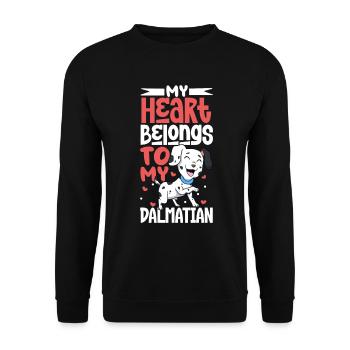 Dog Love - Dalmatians - Unisex Sweatshirt - black - Front - Alina (178cm) & Michal (187cm)