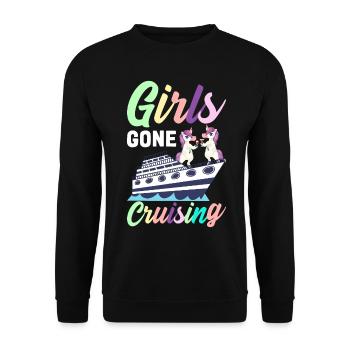 Cruise Girl Vacation - Unisex Sweatshirt - black - Front - Alina (178cm) & Michal (187cm)
