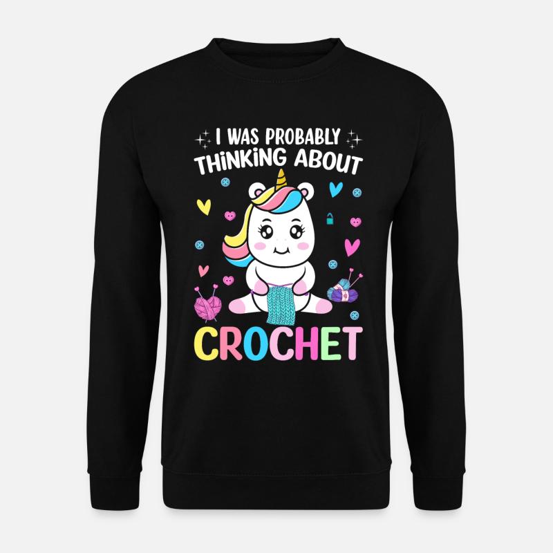 Crochet Crochet Knitting - Unisex Sweatshirt - black