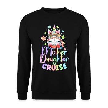 Kreuzfahrt-Urlaub - Unisex Pullover - Schwarz - Vorne - Alina (178cm) & Michal (187cm)