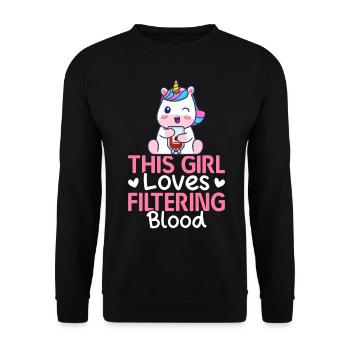 Dialyse-Techniker Girl Tech - Unisex Pullover - Schwarz - Vorne - Alina (178cm) & Michal (187cm)