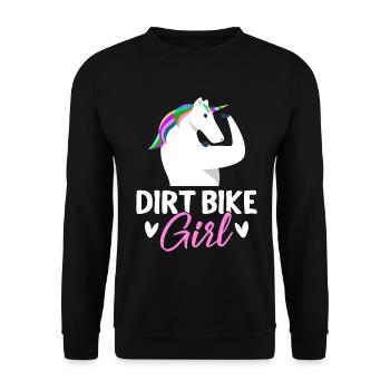Dirt Biker - Unisex Sweatshirt - black - Front - Alina (178cm) & Michal (187cm)