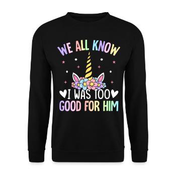 Célébration de la fête du divorce - Sweat-shirt Unisexe - noir - Devant - Alina (178cm) & Michal (187cm)