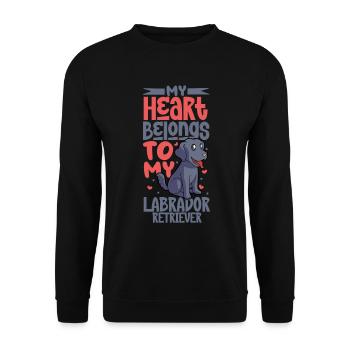 Dog Love - Labrador Retriever - Unisex Sweatshirt - black - Front - Alina (178cm) & Michal (187cm)