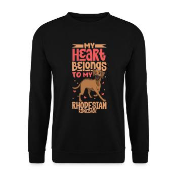 Dog Love - Rhodesian Ridgeback - Unisex Sweatshirt - black - Front - Alina (178cm) & Michal (187cm)