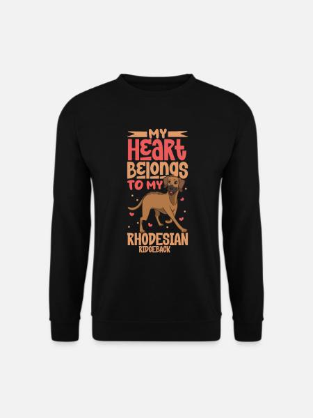 Hundeliebe - Rhodesian Ridgeback - Unisex Pullover - Schwarz