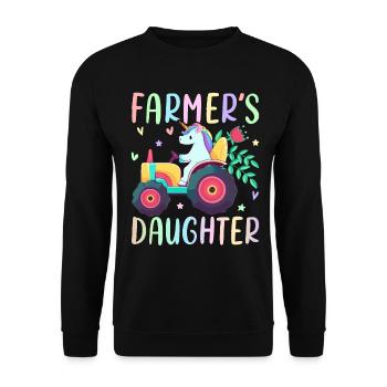 Landwirt Landwirtschaft - Unisex Pullover - Schwarz - Vorne - Alina (178cm) & Michal (187cm)