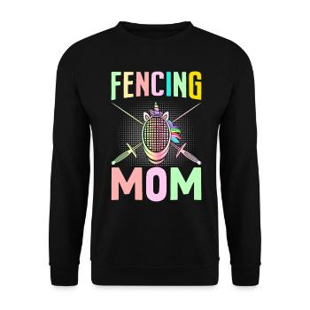 Fechterin Foil Saber Girl - Unisex Pullover - Schwarz - Vorne - Alina (178cm) & Michal (187cm)