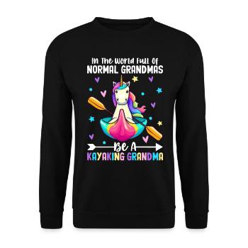 Female kayaker paddling - Unisex Sweatshirt - black - Front - Alina (178cm) & Michal (187cm)
