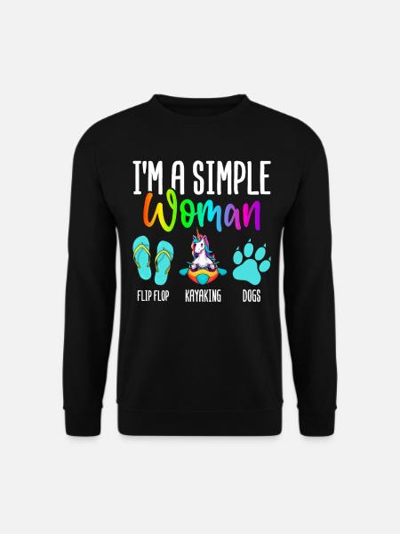 Female kayaker paddling - Unisex Sweatshirt - black
