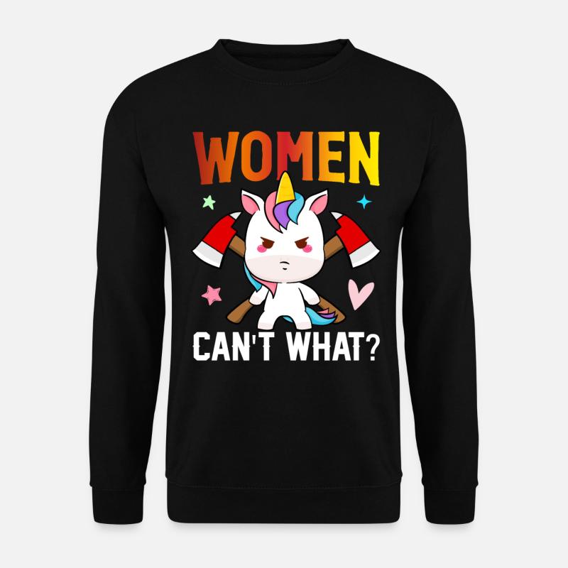 Firefighter Girl Fire Fighting - Unisex Sweatshirt - black