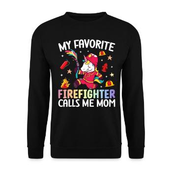 Firefighting - Unisex Sweatshirt - black - Front - Alina (178cm) & Michal (187cm)