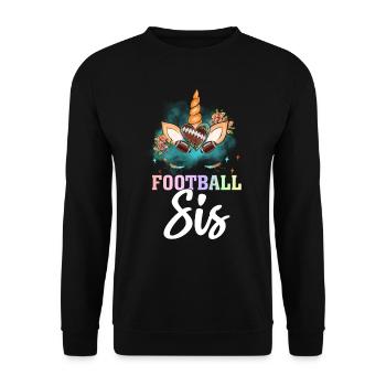 Soccer Girl Soccer Player - Unisex Sweatshirt - black - Front - Alina (178cm) & Michal (187cm)