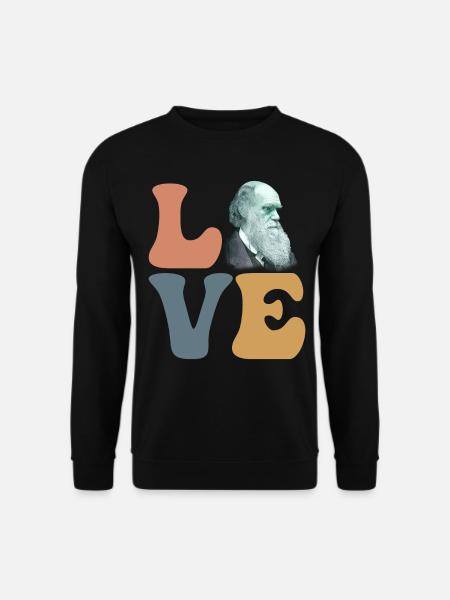 Charles Darwin Evolutionstheorie Atheist - Unisex Pullover - Schwarz