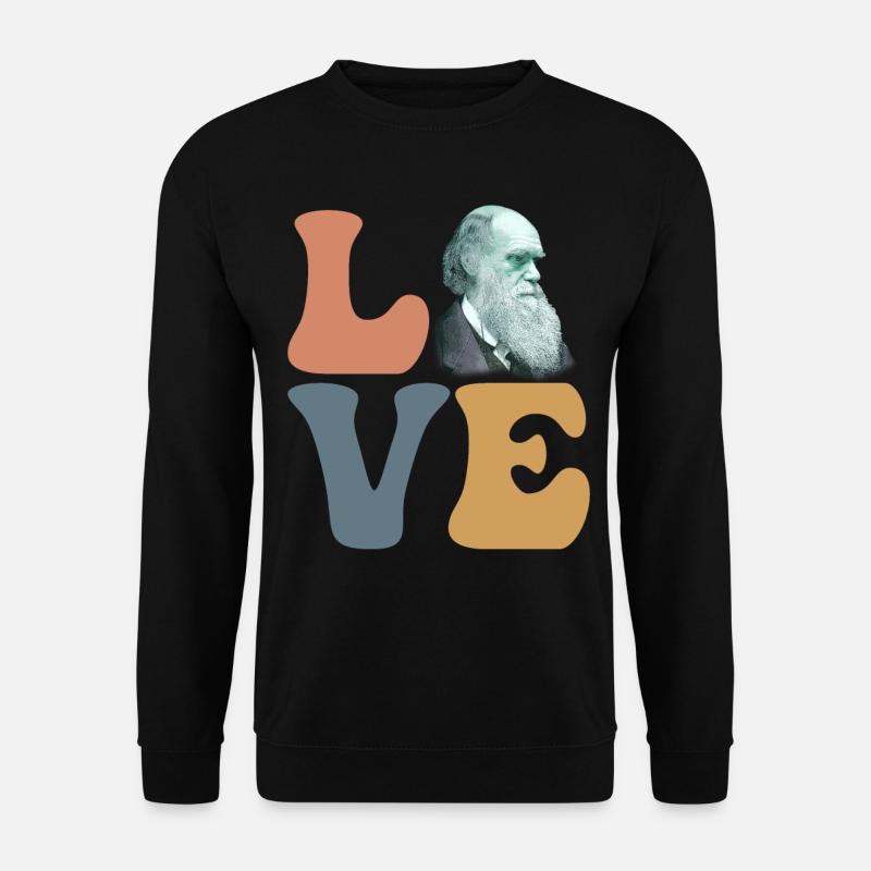 Charles Darwin Evolutionstheorie Atheist - Unisex Pullover - Schwarz