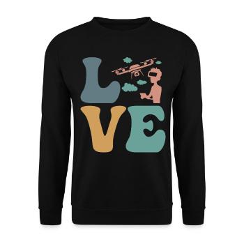 Pilote de drone Quadricoptère RC - Sweat-shirt Unisexe - noir - Devant - Alina (178cm) & Michal (187cm)