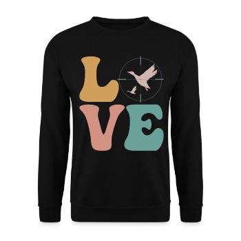 Duck Hunter Duck Hunting - Unisex Sweatshirt - black - Front - Alina (178cm) & Michal (187cm)