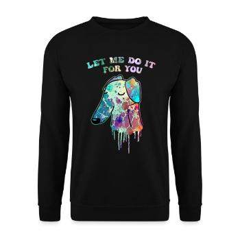 Drôle de chien Barzoï Meme Pop Art - Sweat-shirt Unisexe - noir - Devant - Alina (178cm) & Michal (187cm)