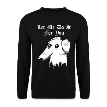 Drôle Barzoi Chien Meme Goth - Sweat-shirt Unisexe - noir - Devant - Alina (178cm) & Michal (187cm)