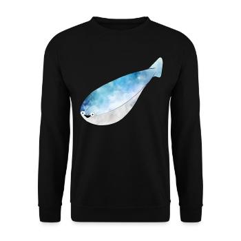 Drôle Sacabambaspis poisson Meme aquarelle - Sweat-shirt Unisexe - noir - Devant - Alina (178cm) & Michal (187cm)