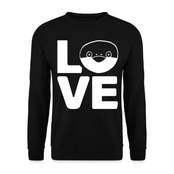 Drôle de poisson Sacabambaspi Meme - Sweat-shirt Unisexe - noir - Devant - Alina (178cm) & Michal (187cm)