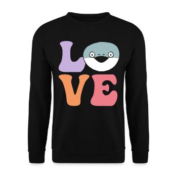 Drôle de poisson Sacabambaspi Meme - Sweat-shirt Unisexe - noir - Devant - Alina (178cm) & Michal (187cm)
