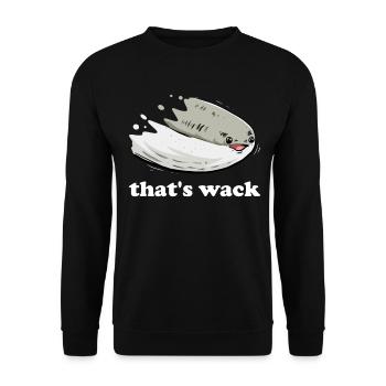 Drôle de poisson Sacabambaspi Meme - Sweat-shirt Unisexe - noir - Devant - Alina (178cm) & Michal (187cm)