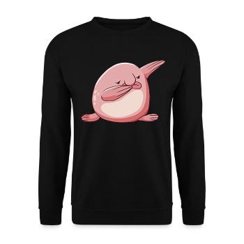 Kawaii Poisson Blob à pois - Sweat-shirt Unisexe - noir - Devant - Alina (178cm) & Michal (187cm)