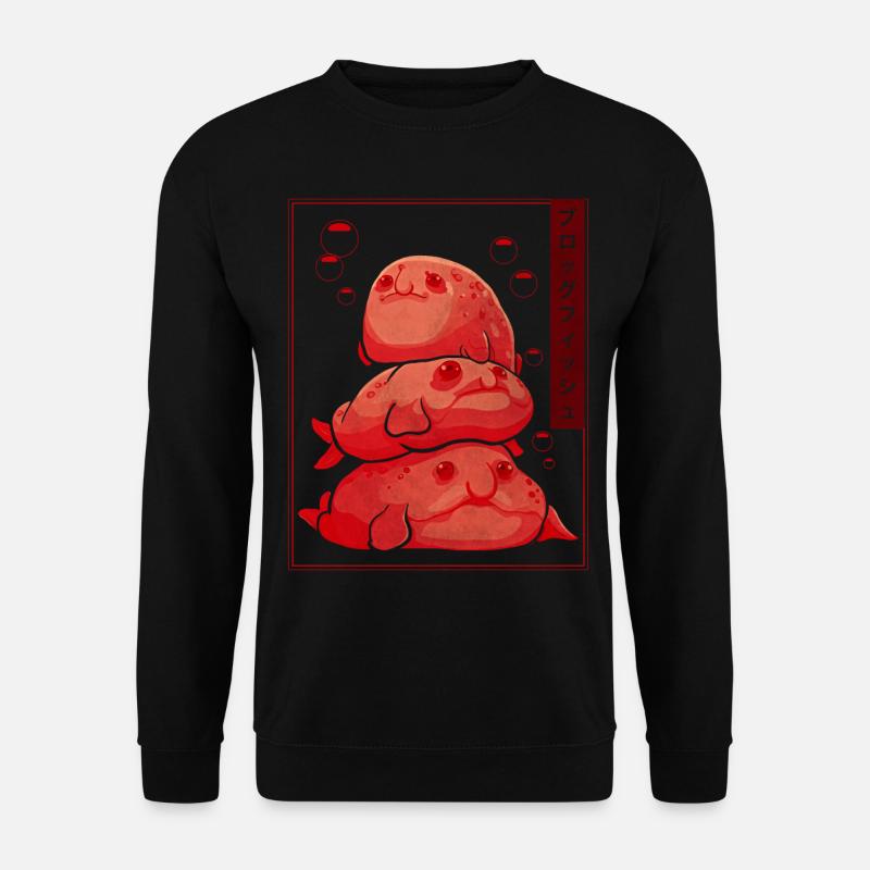 Soft Grunge Goth Blobfish - Unisex Pullover - Schwarz