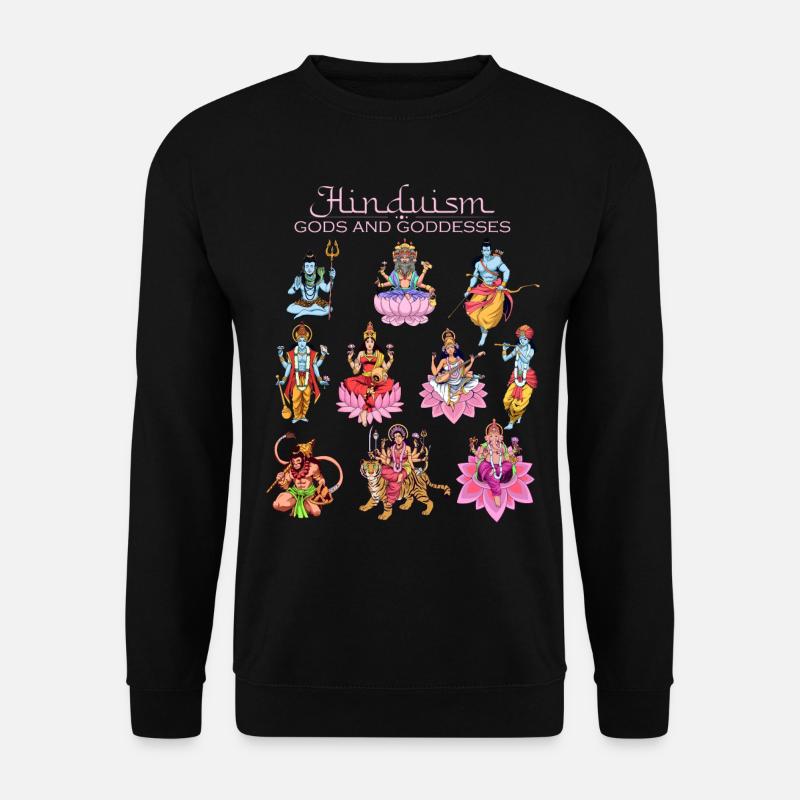 Götter im Hinduismus - Unisex Pullover - Schwarz
