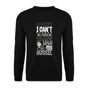 Projets avec mon berger australien - Sweat-shirt Unisexe - noir - Devant - Alina (178cm) & Michal (187cm)