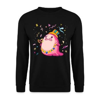 Carnaval Kawaii Blobfish - Sweat-shirt Unisexe - noir - Devant - Alina (178cm) & Michal (187cm)