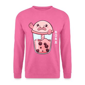Blobfish Bladder Thé au lait - Sweat-shirt Unisexe - rose - Devant